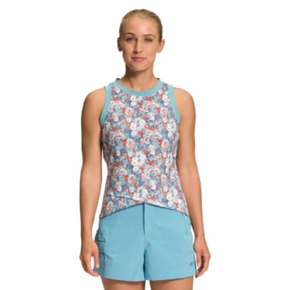 The North Face Dawndream Cross-Front Muscle Tank Reef Waters Daisy Print XXL NWT - Picture 1 of 5